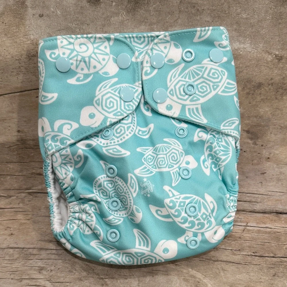 NEW w/tag Lalabye Baby Turtle Print Kids Cloth Diaper